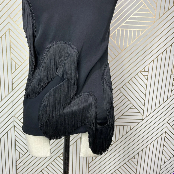Stella McCartney Fringe Trimmed Sleeveless Top Black Size 36 / US 0-2 - Picture 7 of 11